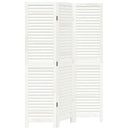 vidaXL 3 paneles fehér tömör császárfa térelválasztó