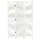 vidaXL 3 paneles fehér tömör császárfa térelválasztó