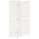 vidaXL 3 paneles fehér tömör császárfa térelválasztó