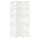 vidaXL 3 paneles fehér tömör császárfa térelválasztó