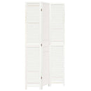 vidaXL 3 paneles fehér tömör császárfa térelválasztó