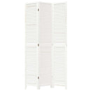 vidaXL 3 paneles fehér tömör császárfa térelválasztó