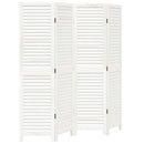 vidaXL 4 paneles fehér tömör császárfa térelválasztó