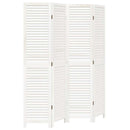 vidaXL 4 paneles fehér tömör császárfa térelválasztó