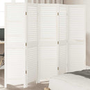 vidaXL 5 paneles fehér tömör császárfa térelválasztó