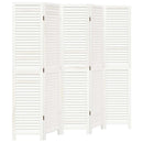 vidaXL 5 paneles fehér tömör császárfa térelválasztó