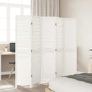 vidaXL 5 paneles fehér tömör császárfa térelválasztó