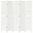 vidaXL 5 paneles fehér tömör császárfa térelválasztó