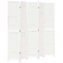 vidaXL 5 paneles fehér tömör császárfa térelválasztó