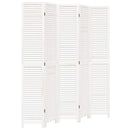 vidaXL 5 paneles fehér tömör császárfa térelválasztó