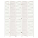 vidaXL 5 paneles fehér tömör császárfa térelválasztó