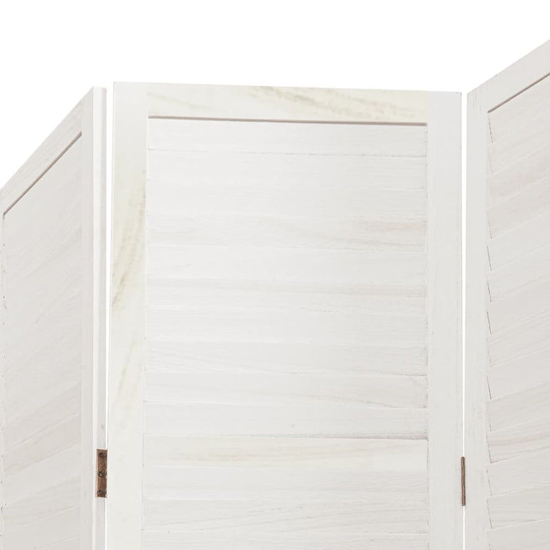 vidaXL 5 paneles fehér tömör császárfa térelválasztó