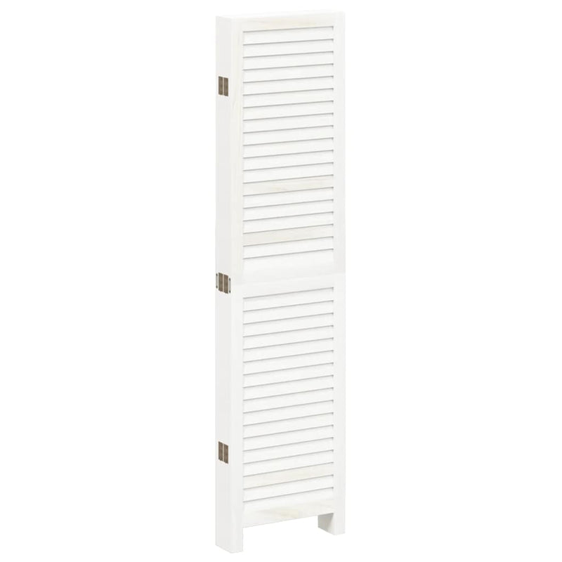 vidaXL 6 paneles fehér tömör császárfa térelválasztó