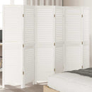 vidaXL 6 paneles fehér tömör császárfa térelválasztó