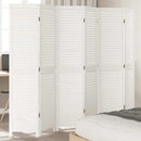 vidaXL 6 paneles fehér tömör császárfa térelválasztó