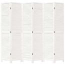 vidaXL 6 paneles fehér tömör császárfa térelválasztó