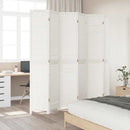 vidaXL 6 paneles fehér tömör császárfa térelválasztó