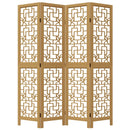 vidaXL 4 paneles barna tömör császárfa térelválasztó