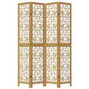 vidaXL 4 paneles barna tömör császárfa térelválasztó