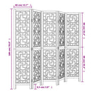 vidaXL 5 paneles barna tömör császárfa térelválasztó