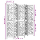 vidaXL 5 paneles barna tömör császárfa térelválasztó