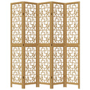 vidaXL 5 paneles barna tömör császárfa térelválasztó