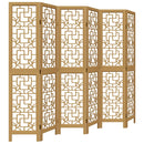 vidaXL 6 paneles barna tömör császárfa térelválasztó