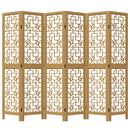 vidaXL 6 paneles barna tömör császárfa térelválasztó