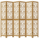 vidaXL 6 paneles barna tömör császárfa térelválasztó