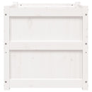 vidaXL 2 db fehér tömör fenyőfa virágláda