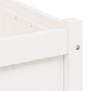 vidaXL 2 db fehér tömör fenyőfa virágláda