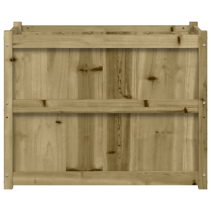 vidaXL impregnált fenyőfa kerti virágláda 90x50x70 cm