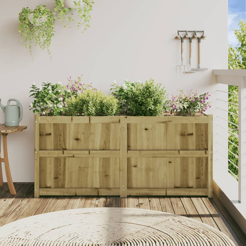 vidaXL impregnált fenyőfa kerti virágláda 150x50x70 cm