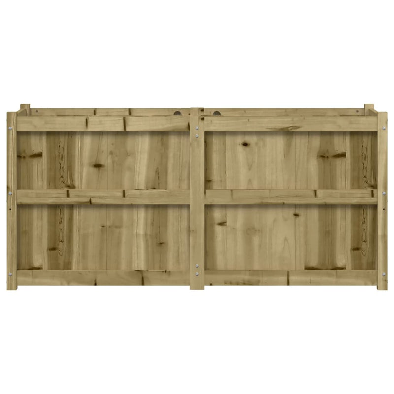 vidaXL impregnált fenyőfa kerti virágláda 150x50x70 cm