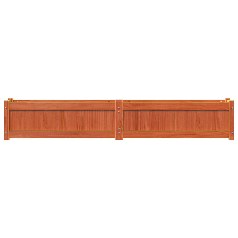 vidaXL viaszbarna tömör fenyőfa kerti virágláda 180 x 31 x 31 cm