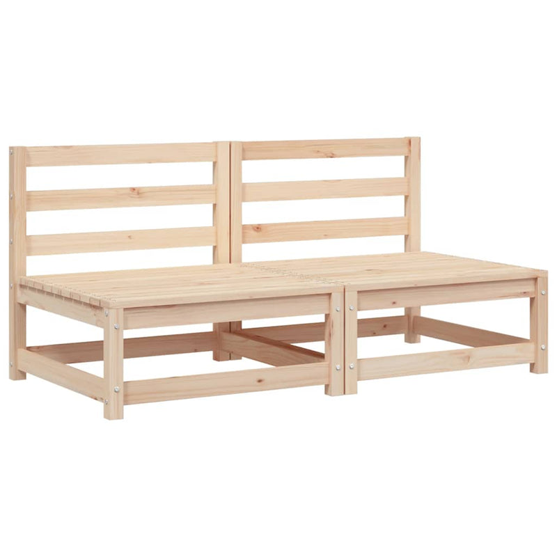 vidaXL 2 db tömör fenyőfa karfa nélküli kerti kanapé 70 x 70 x 67 cm