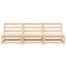 vidaXL 3 db tömör fenyőfa karfa nélküli kerti kanapé 70 x 70 x 67 cm