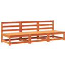 vidaXL 3 db viaszbarna tömör fenyő kar nélküli kerti kanapé 70x70x67cm