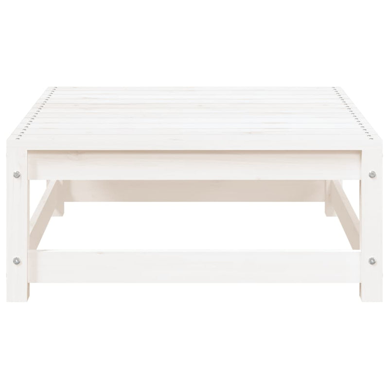 vidaXL fehér tömör fenyőfa kerti lábtartó 70 x 70 x 30 cm