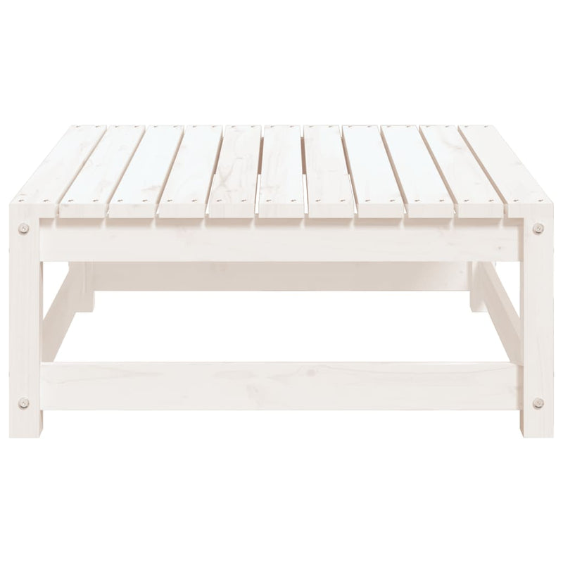 vidaXL fehér tömör fenyőfa kerti lábtartó 70 x 70 x 30 cm