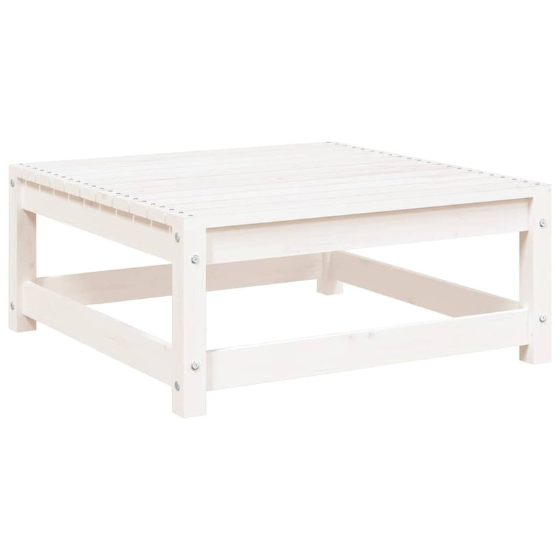vidaXL fehér tömör fenyőfa kerti lábtartó 70 x 70 x 30 cm