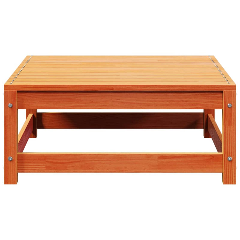 vidaXL viaszbarna tömör fenyőfa kerti lábtartó 70 x 70 x 30 cm