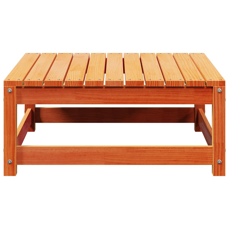 vidaXL viaszbarna tömör fenyőfa kerti lábtartó 70 x 70 x 30 cm