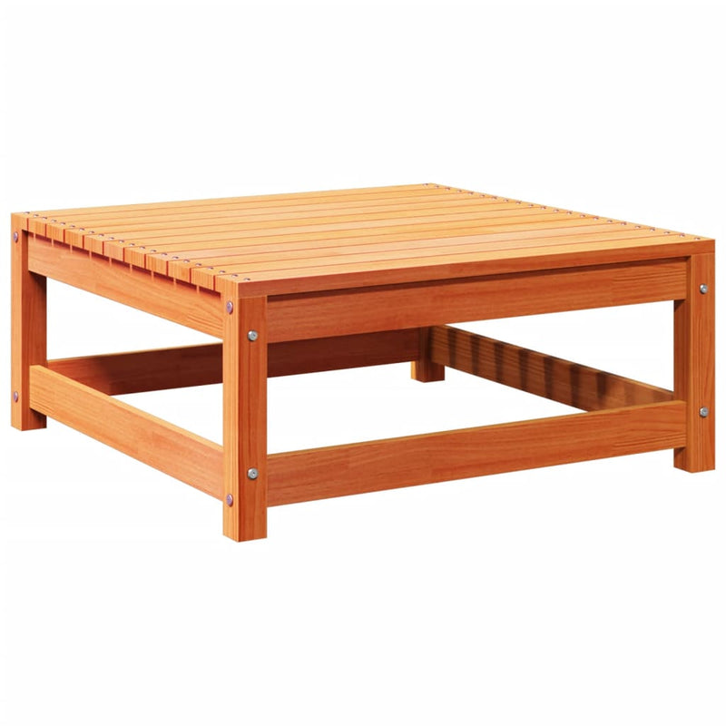 vidaXL viaszbarna tömör fenyőfa kerti lábtartó 70 x 70 x 30 cm