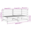 vidaXL kétszemélyes impregnált fenyőfa kerti kanapé