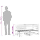 vidaXL kétszemélyes impregnált fenyőfa kerti kanapé