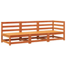 vidaXL viaszbarna háromszemélyes tömör fenyőfa kerti kanapé