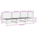 vidaXL háromszemélyes impregnált fenyőfa kerti kanapé