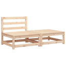 vidaXL tömör fenyőfa karfa nélküli kerti kanapé lábzsámollyal