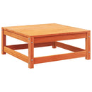 vidaXL viaszbarna tömör fenyő karfa nélküli kerti kanapé lábzsámollyal